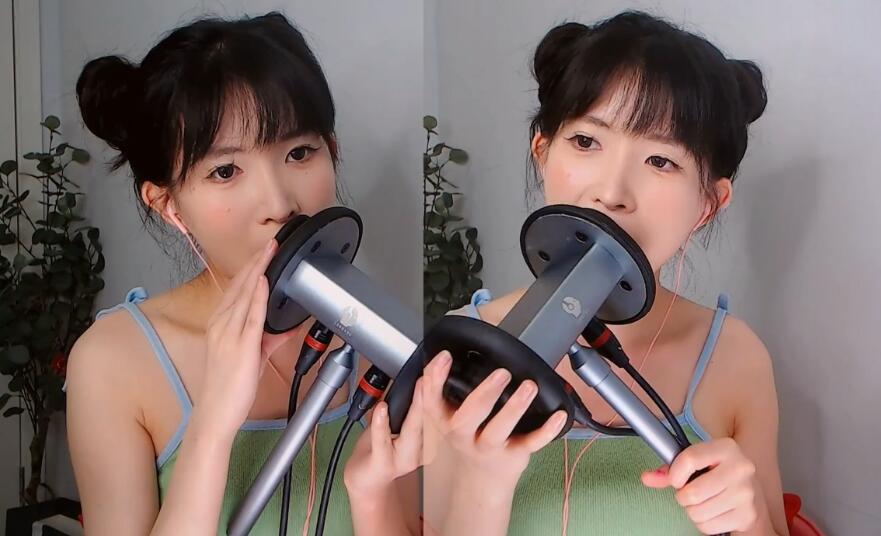 芝麻对辣 ASMR 助眠 双人舔耳朵单边轮流口腔音