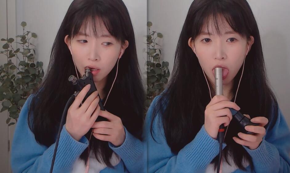 芝麻对辣 ASMR双耳舔麦 啃咬不同麦 呼吸音